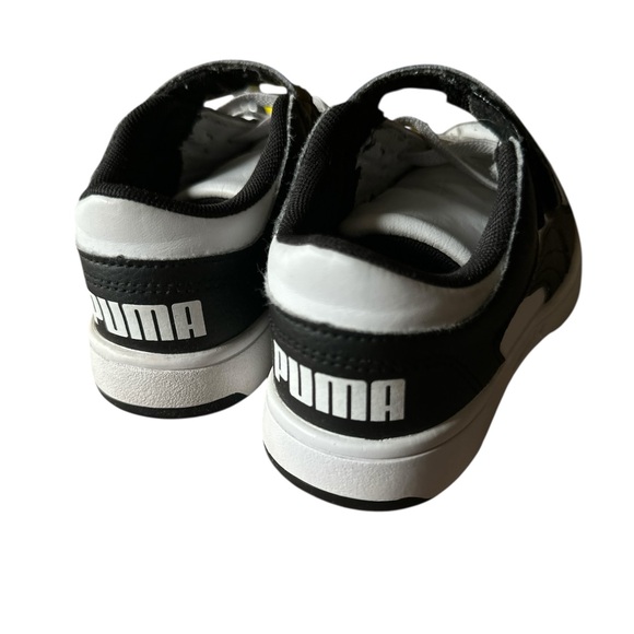 Puma Black and White Sneakers with Velcro Strap Toddler Size 11C - Picture 5 of 6